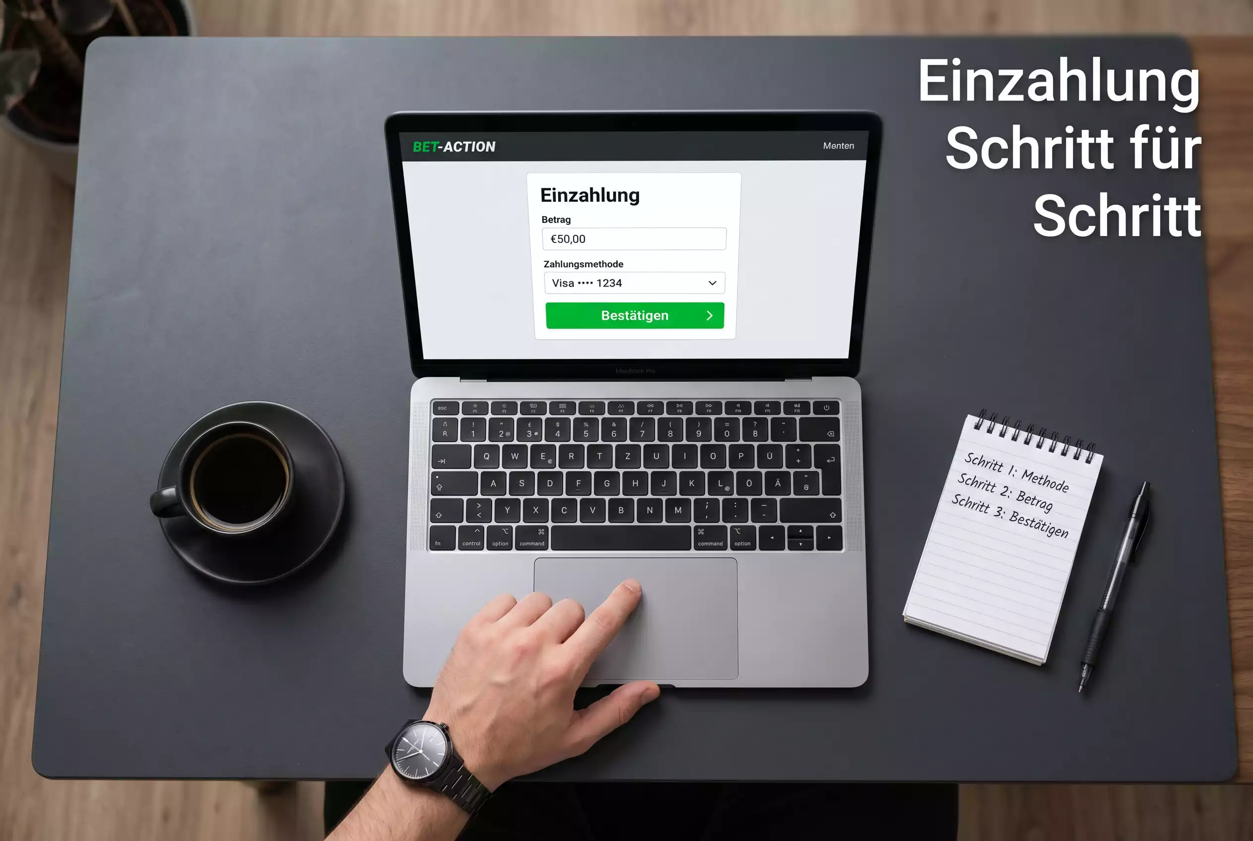 Anleitung zur Einzahlung mit Kreditkarte bei Sportwetten